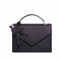 Preview: Handle Bag with shoulder strap made of calfskin black